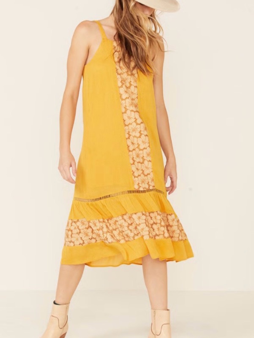 Miss Me Mustard Yellow Dress Top